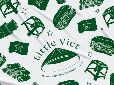 Little Viet - Brand Pattern Design brand identity brand pattern branding colorful graphic design illustration illustrator logo vector