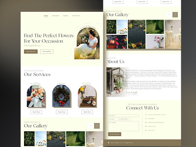 Perfect Flowers aesthetic app branding concept dailyui design floral flower flowers hero landing ui web design website