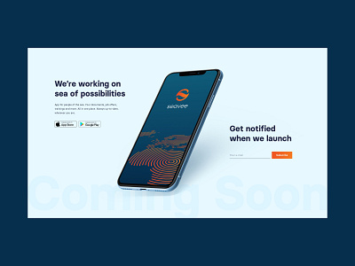 Seavee | Coming Soon design mobile mobile app ux uxdesign web webdesign website website design