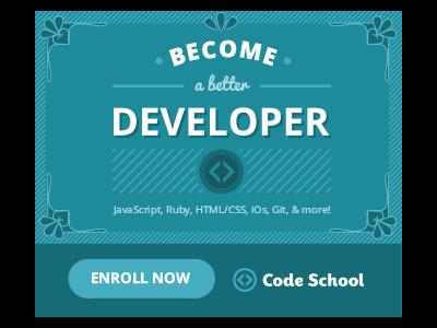 Better Developer Ad ads code school typography