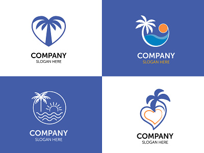 Palm Tree Logos design graphic design logo logo design palm palm tree vector
