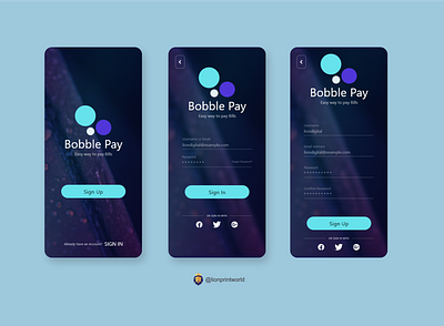 Bobble Pay app art design illustration logo typography ui ux web website