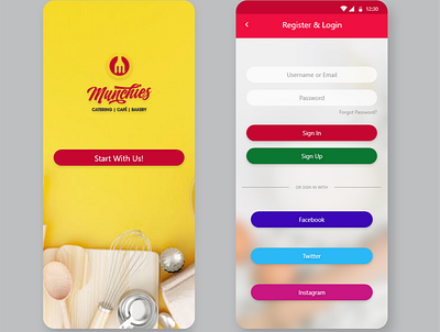 Munchies app app art branding design logo typography ui ux web website