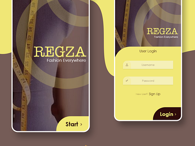 Regza Fashion app art branding design logo typography ui ux web website