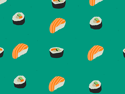 sushi print animation art artists design designer icon illustration illustrator logo print print design sushi sushi print