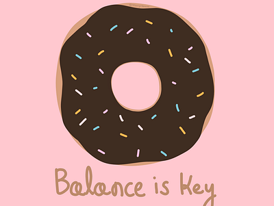 balance is key animation art artists balance design designer donuts greetingcard icon illustration illustrator lettering