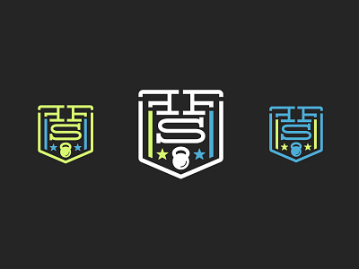 Fitter Faster Stronger You badge brand branding design fitness graphic design gym icon logo