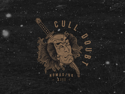 Cull Doubt brand bronze brush illustration pen tool samurai texture