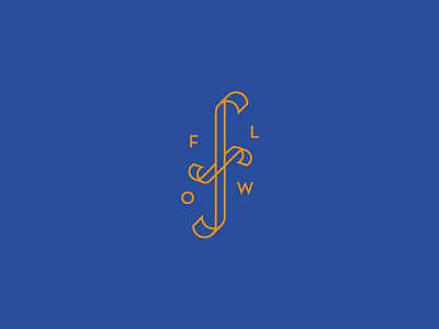 Flow brand f icon logo monogram monoline