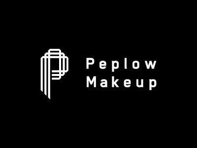 Peplow Makeup bold brand brand identity icon logo makeup minimal p type