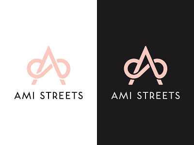 Ami Streets a bold brand brand design brand identity icon logo make up artist minimal monogram s type