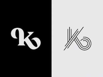 KB Icon Variation b brand icon k letters logo monogram