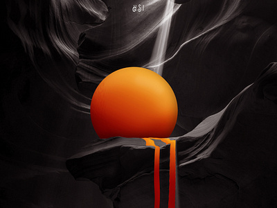 lava ball on rocks ball bright design illustration lava photomanipulation
