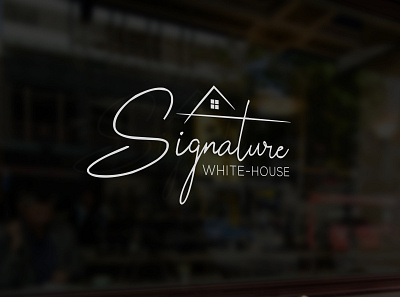 Signature white house/realstate logo brand design branding branding design branding identity design flat illustration art illustrator minimal reading real estate real state logo typography vector