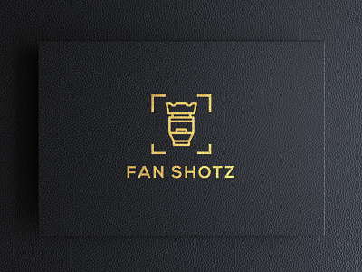 Photography logo with minimal concepts and leather Mockup