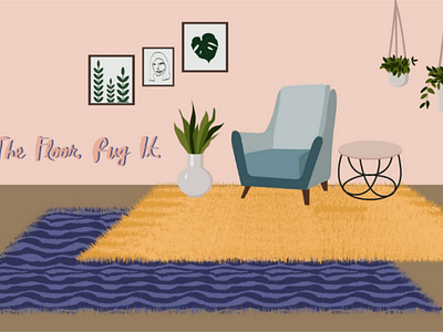 Illustration for Webpage banner contemporary design web floor illustration illustrator rugs vector webpage