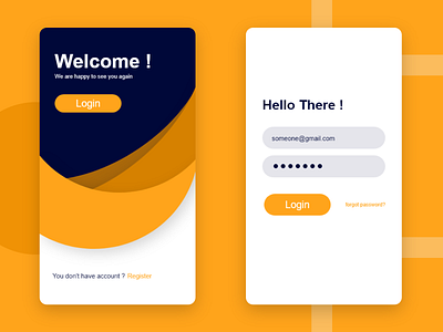 welcom login interface app dailyui design illustration ui ux web