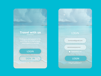 travel with us app design
