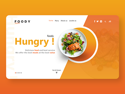 restuarant landing page dailyui design landing page ui ux web