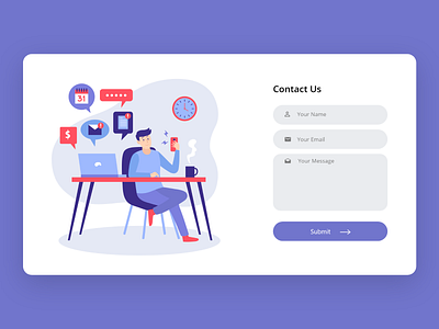 Contact Us dailyui design ui ux web