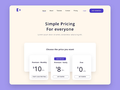 pricing design dailyui design ui ux web