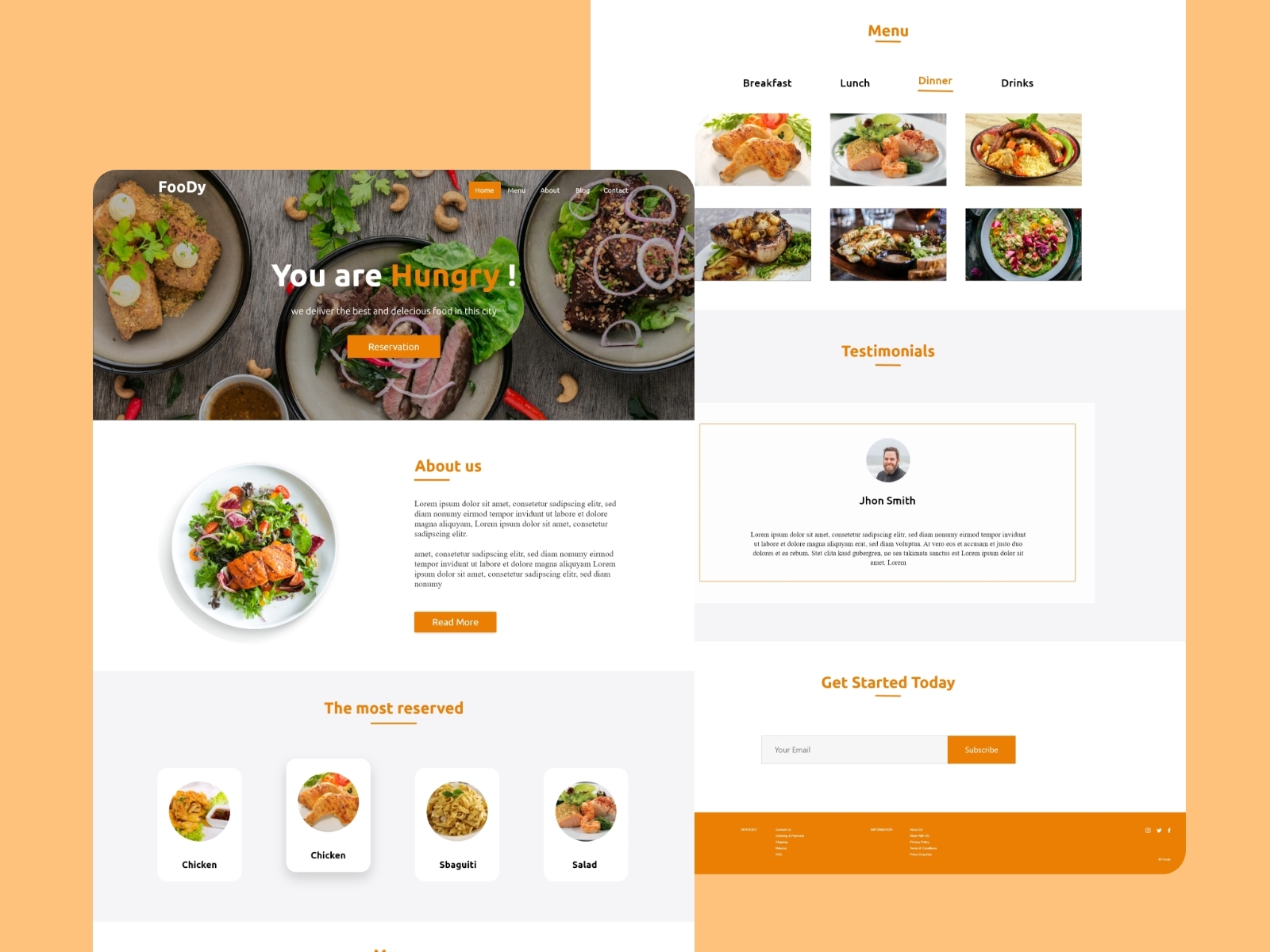 food website by linda yadroudj on Dribbble