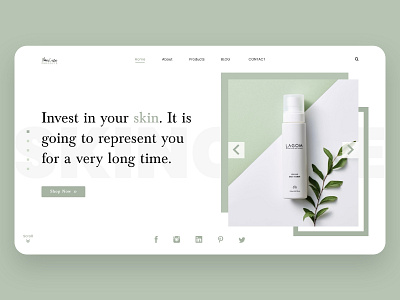 skincare landing page dailyui design landing page ui ux web