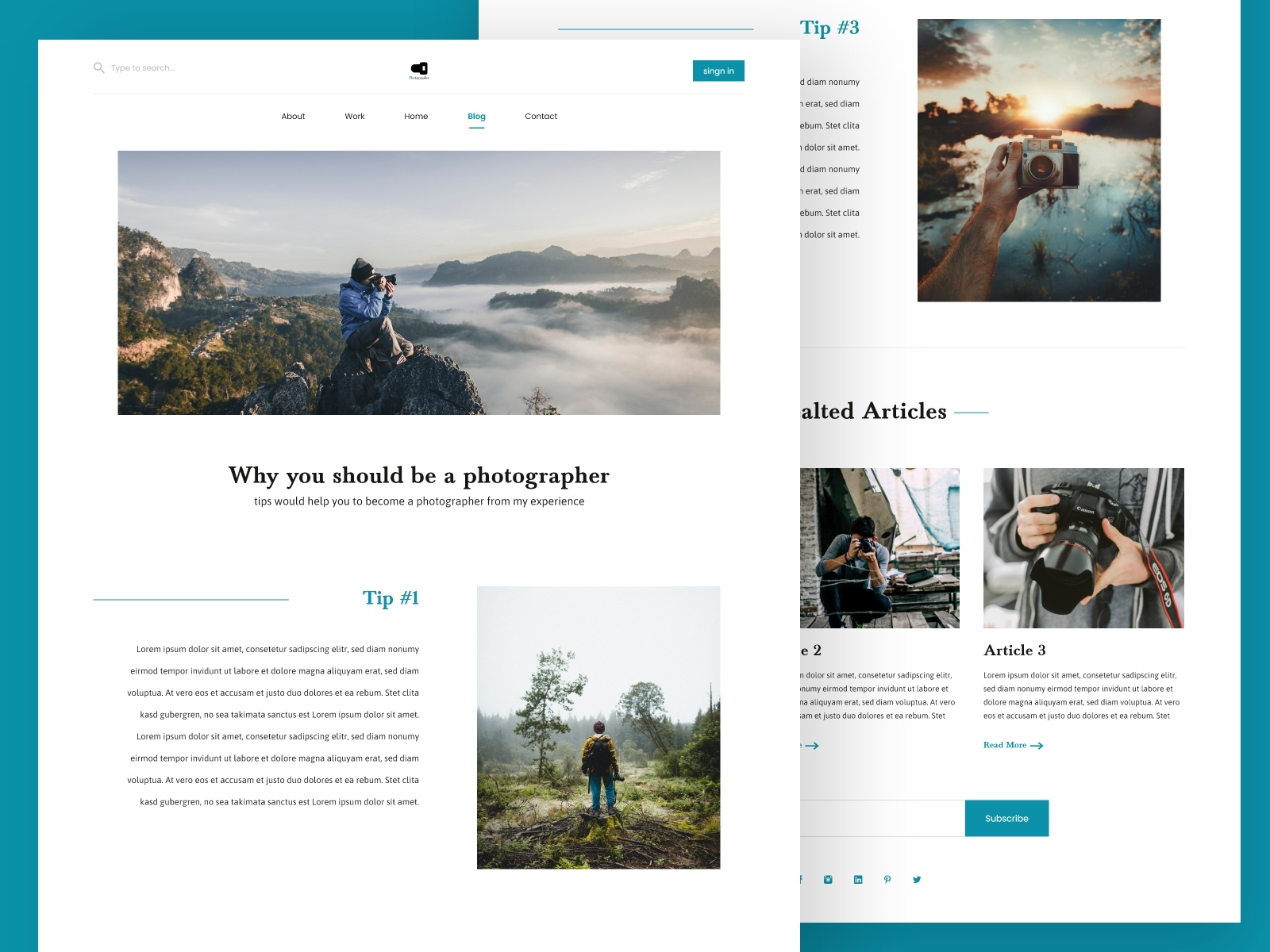 blog post web design by linda yadroudj on Dribbble