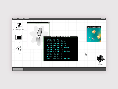 quantum metamorphosis desktop fui generative art icon design ui