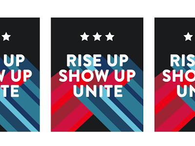 rise up biden design political poster red white and blue rise up typography vote vote2020