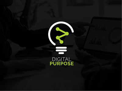 digital purpose logo branding design graphic identity lightbulb logo marketing marketing agency tech
