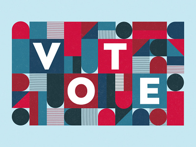 votegeo biden design graphic illustration lettering political poster retro typography vote