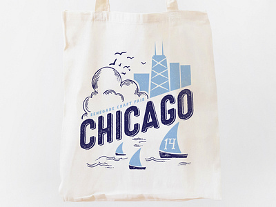 Chicago tote illustration