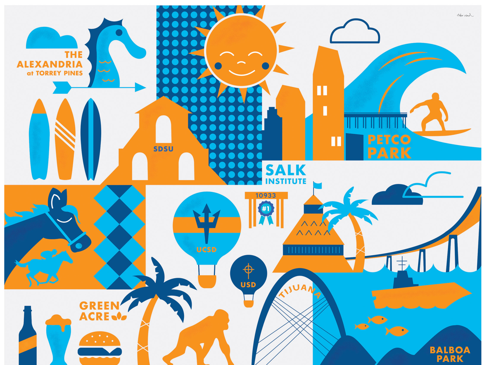 San Diego Mural by Alexis Ward on Dribbble