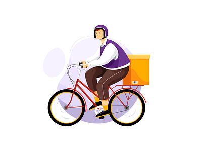 Bicycle Delivery Service Vector illustration