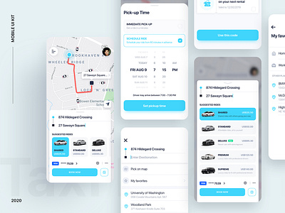 Car Sharing mobile UI Kit