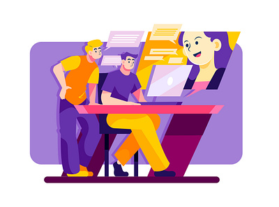 Video conference - Work from home concept conference design freelance illustration interface material meeting online mobile remote remotely staysafe vector video call video online work from home