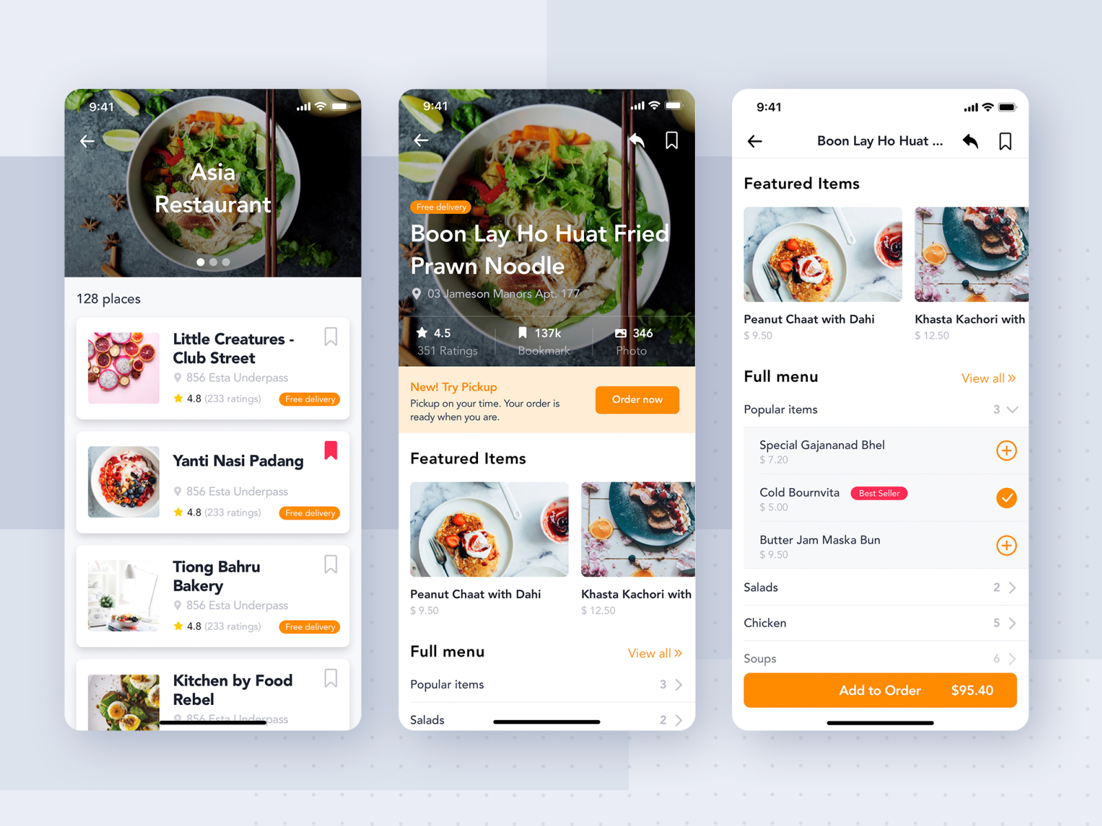 Food UI mobile concept by HoangPts on Dribbble