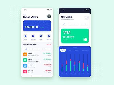 Bank mobile app concept by HoangPts on Dribbble