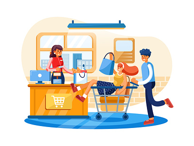 Point of sale payment system illustration