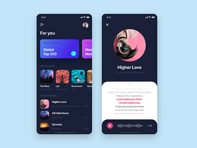 Music mobile app concept