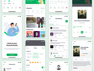Audiobook mobile UI Kit