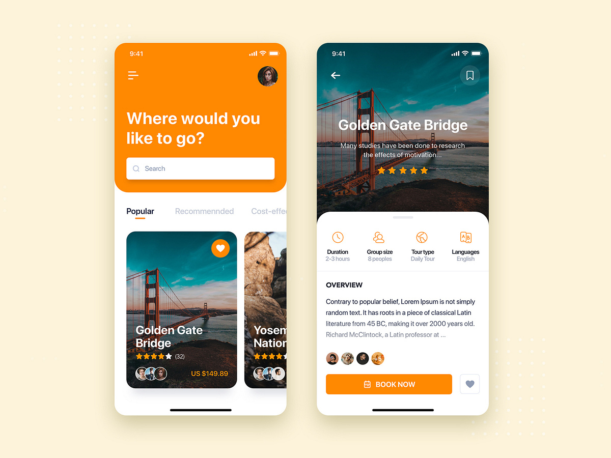 Travel app mobile concept by HoangPts on Dribbble