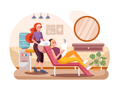 Beauty Salon Illustration concept