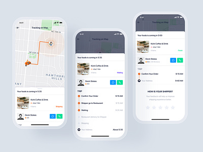 Tracking Order - Food Delivery UI Kit