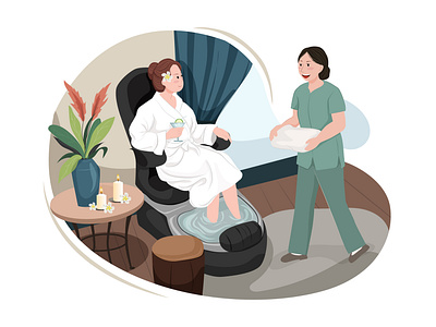 Massage Service Illustration concept