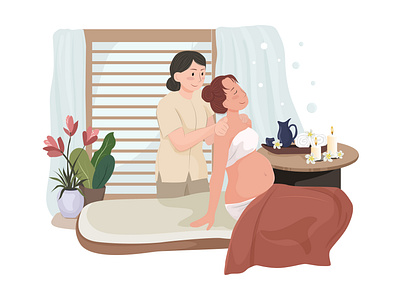 Massage Service Illustration concept