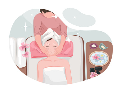 Massage Service Illustration concept