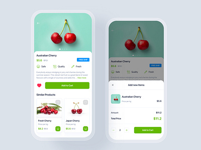 Online Grocery mobile concept