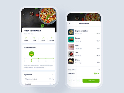 Recipes mobile UI concept